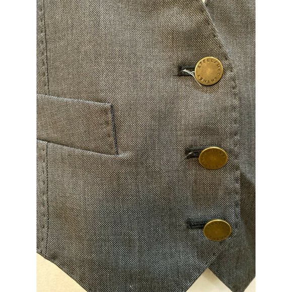 Stella McCartney Button Up Vest Grey 100% Wool - Picture 4 of 7
